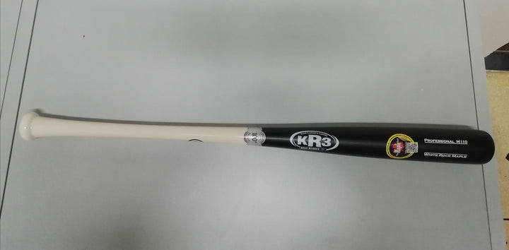 Mazza Baseball in Legno KR3 White Rock Maple Nera