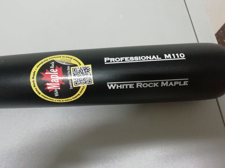 Mazza Baseball in Legno KR3 White Rock Maple Nera